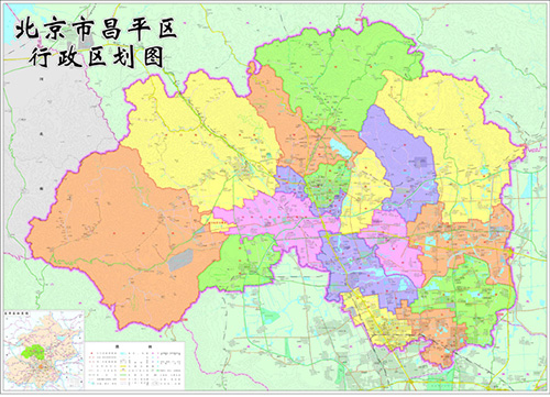 北京昌平区行政区划图