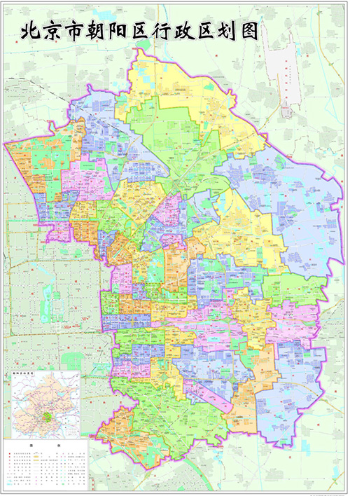 北京朝阳区行政区划图