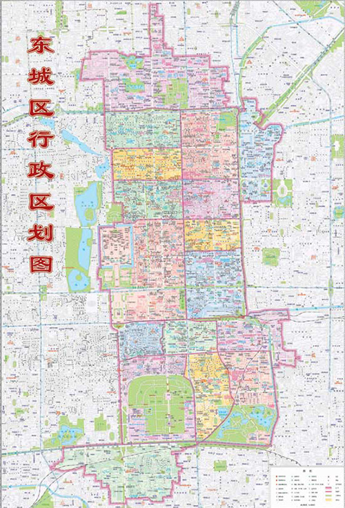 北京东城区行政区划图