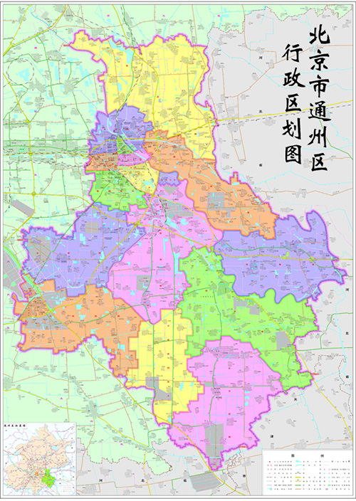北京通州区行政区划图