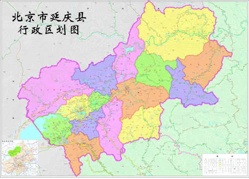 北京延庆县行政区划图